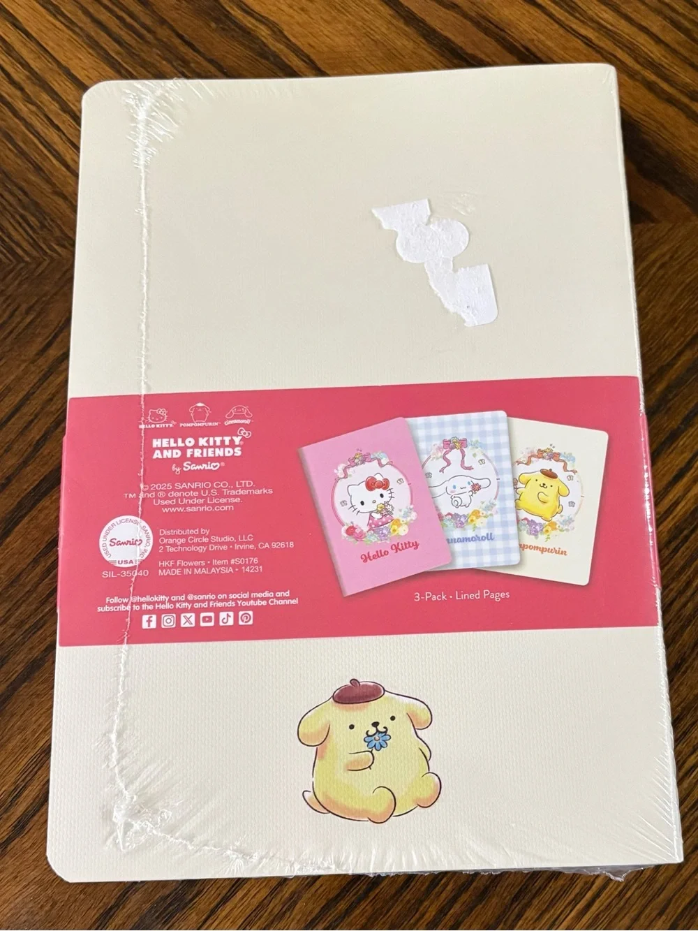 Sanrio Hello Kitty and Friends Notebook Trio - Three Notebooks - NEW